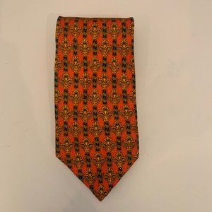 Versace Men’s Red Pattern Silk Neck Tie
